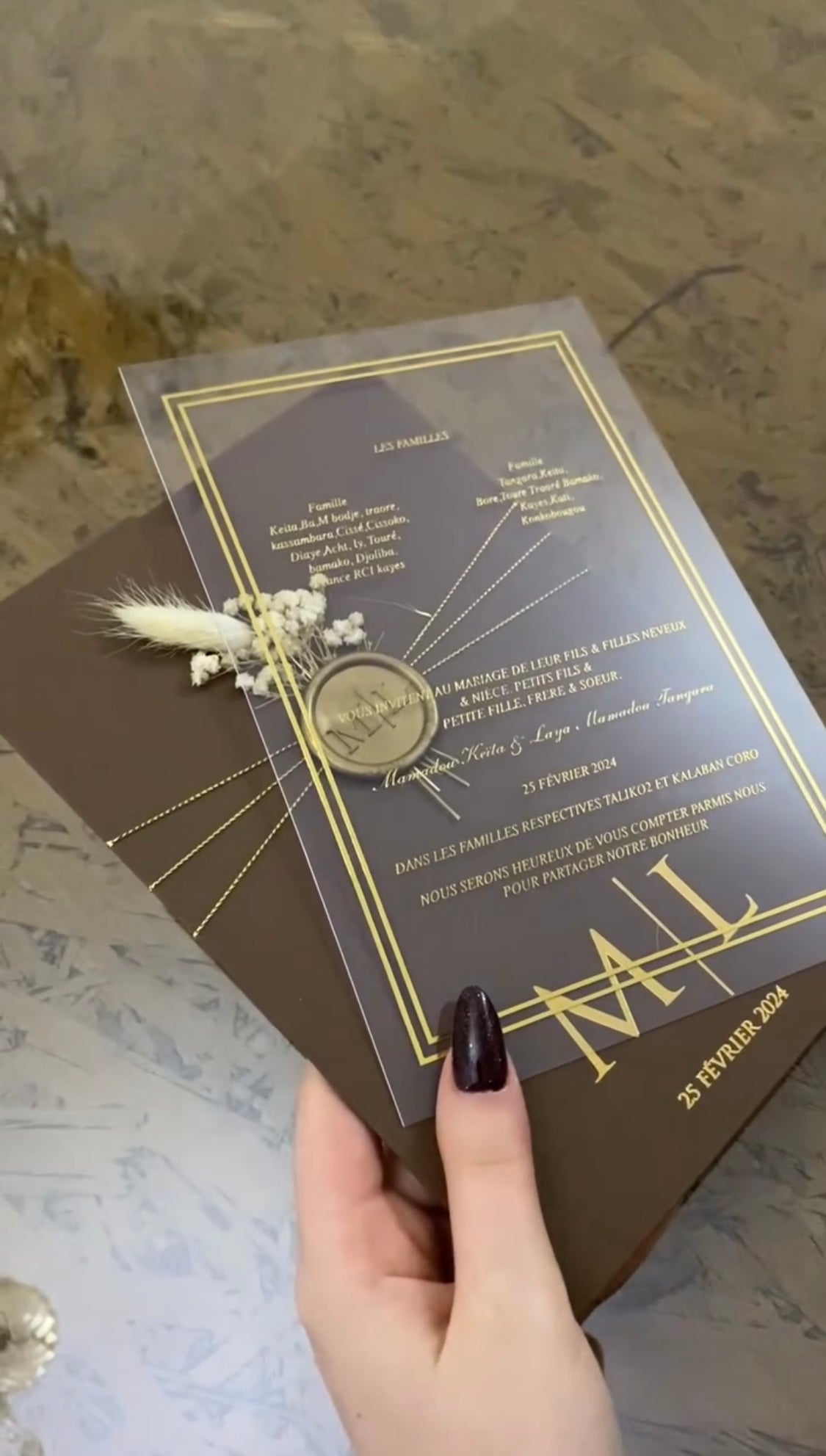 Aurelia Luxury Acrylic Wedding Invitation Suite