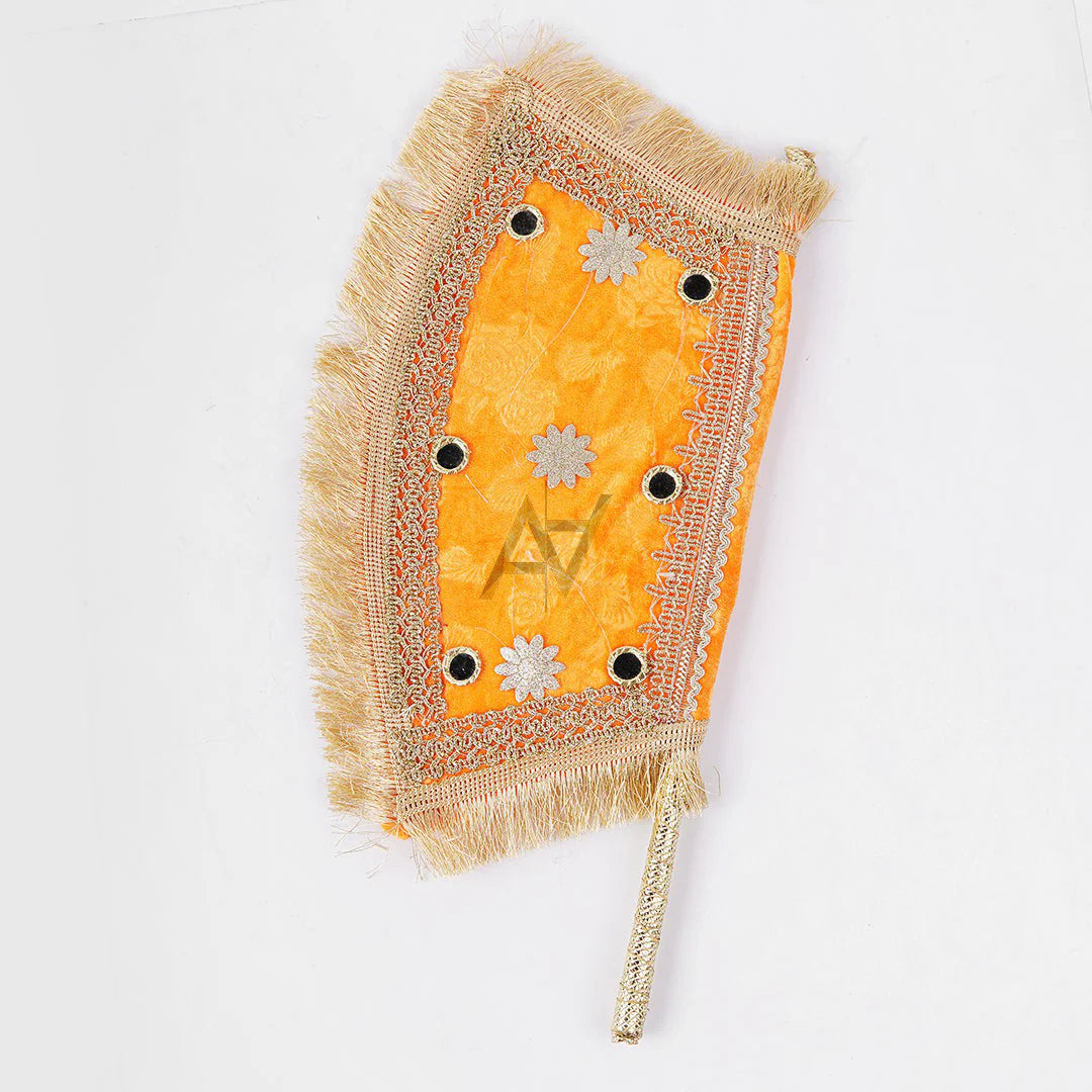 Hand Made Velvet Fan For Mendhi, Maiyu, party Decoration