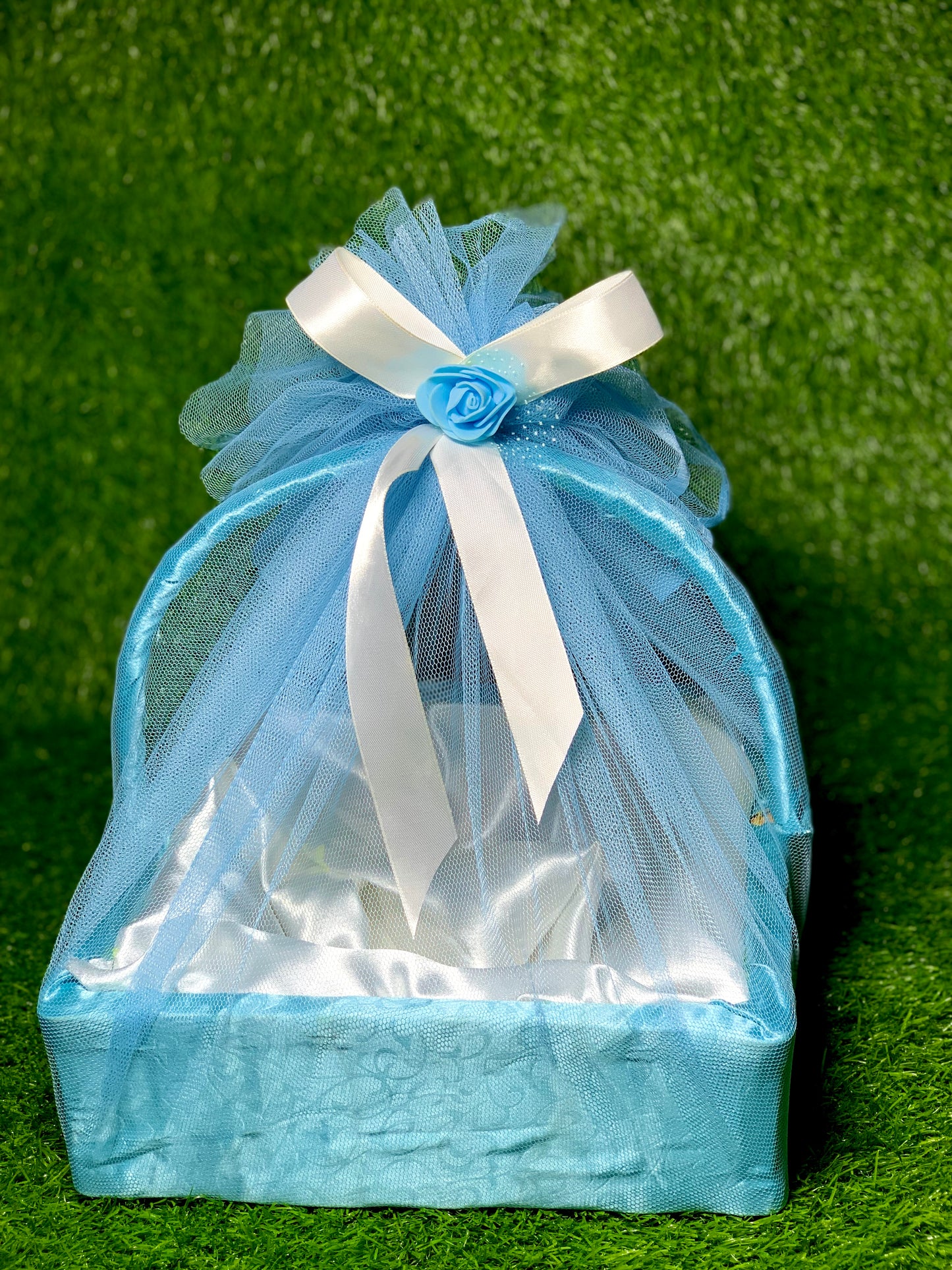 Square Gift Basket Blue