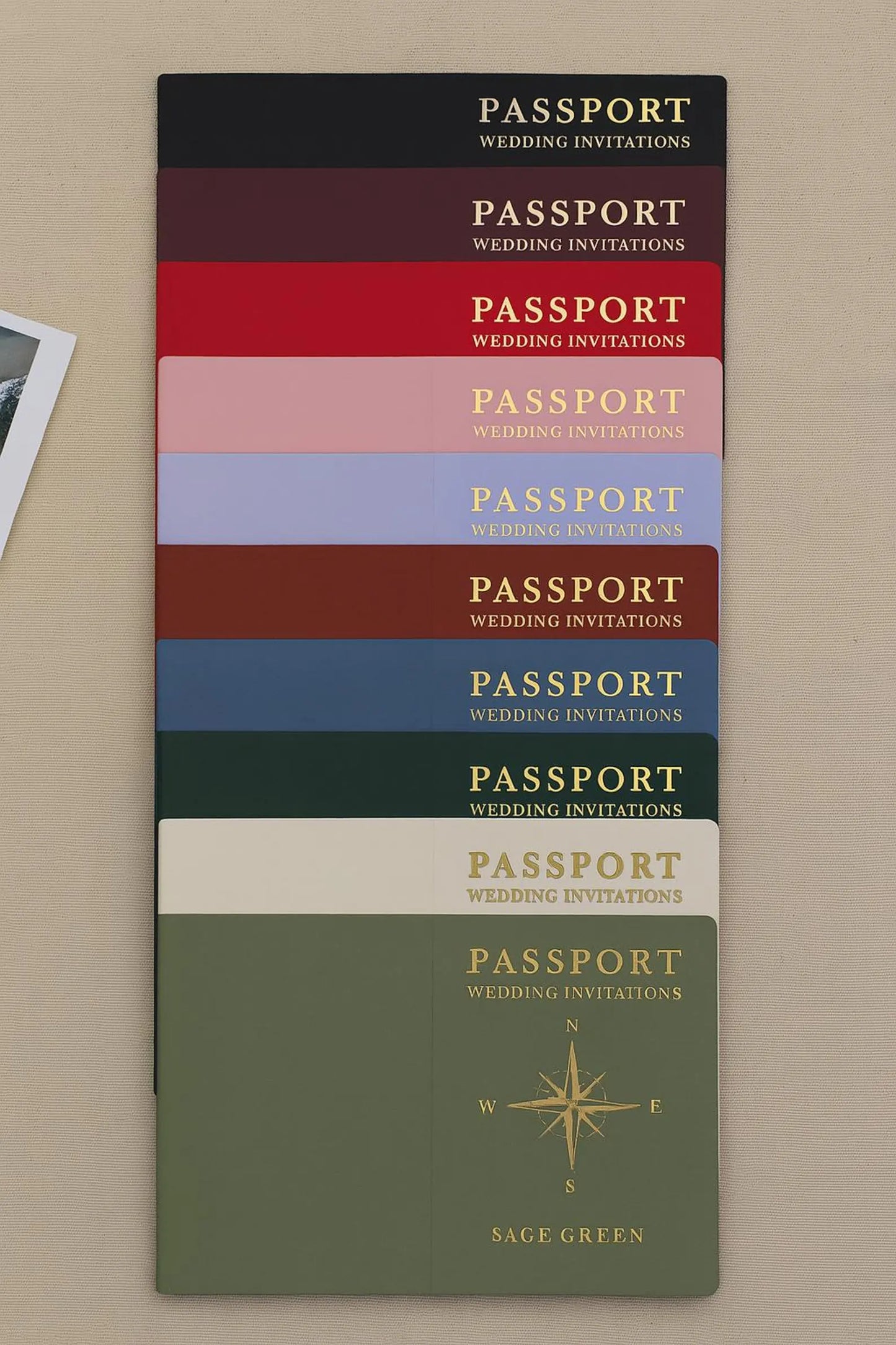 Luxury Passport & Boarding Pass Destination Wedding Invitation Suite