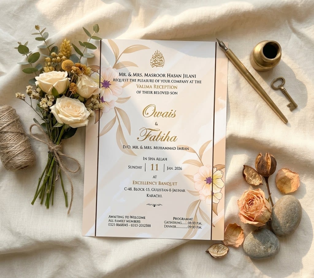 Floral Wedding invite