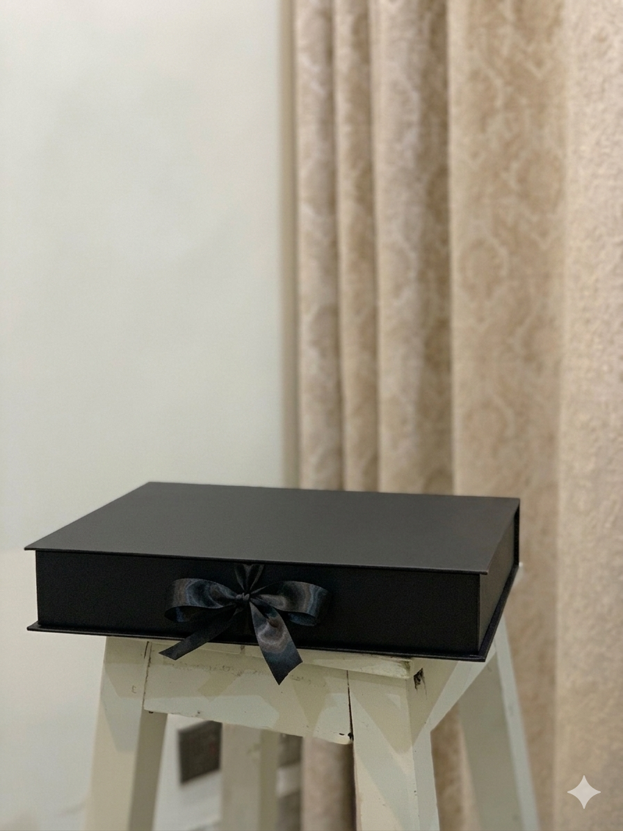 Premium Matte Black Gift Box with Satin Lining