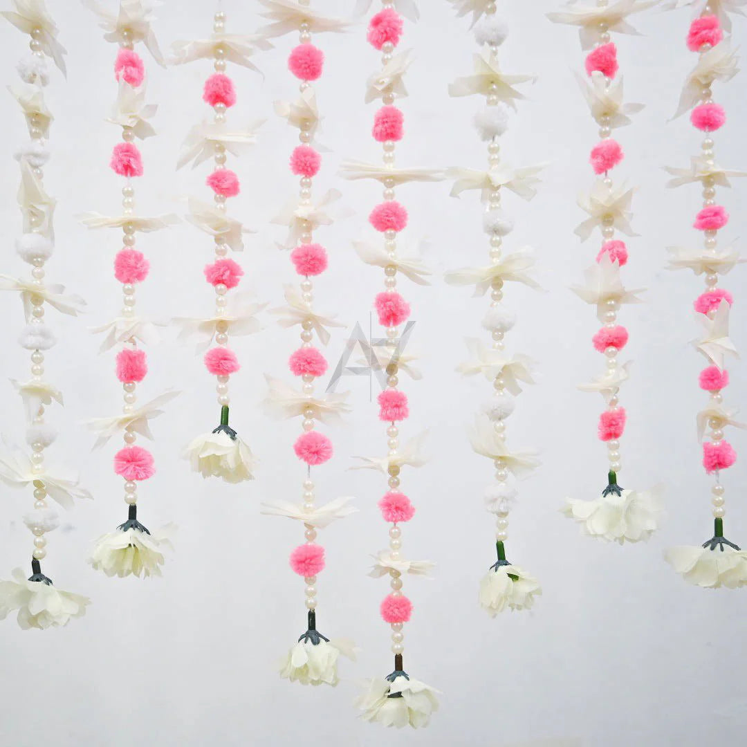 Small Pom Pom Garland 12 pcs