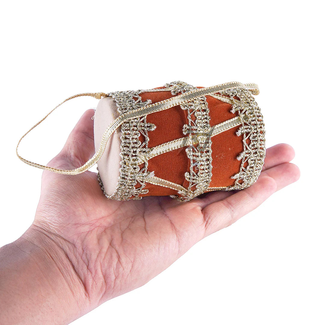 Miniature Velvet Dhol Hangings – Wedding & Mehndi Favors