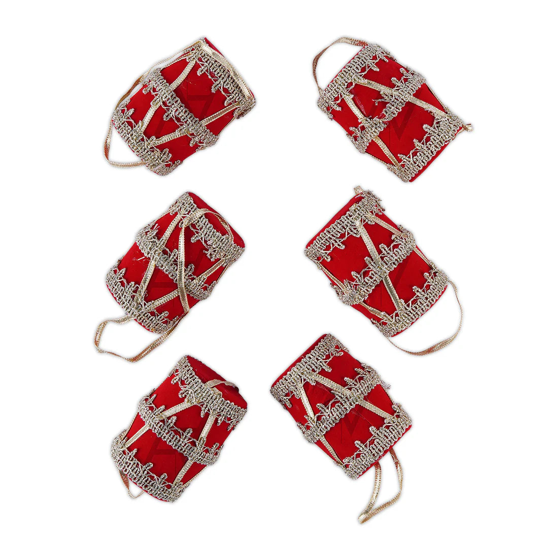 Miniature Velvet Dhol Hangings – Wedding & Mehndi Favors