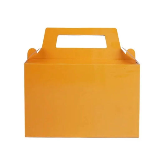 10 Pcs Mustard  Color Plain Goodie Boxes For Parties Decoration Indoor & Outdoor Decoration