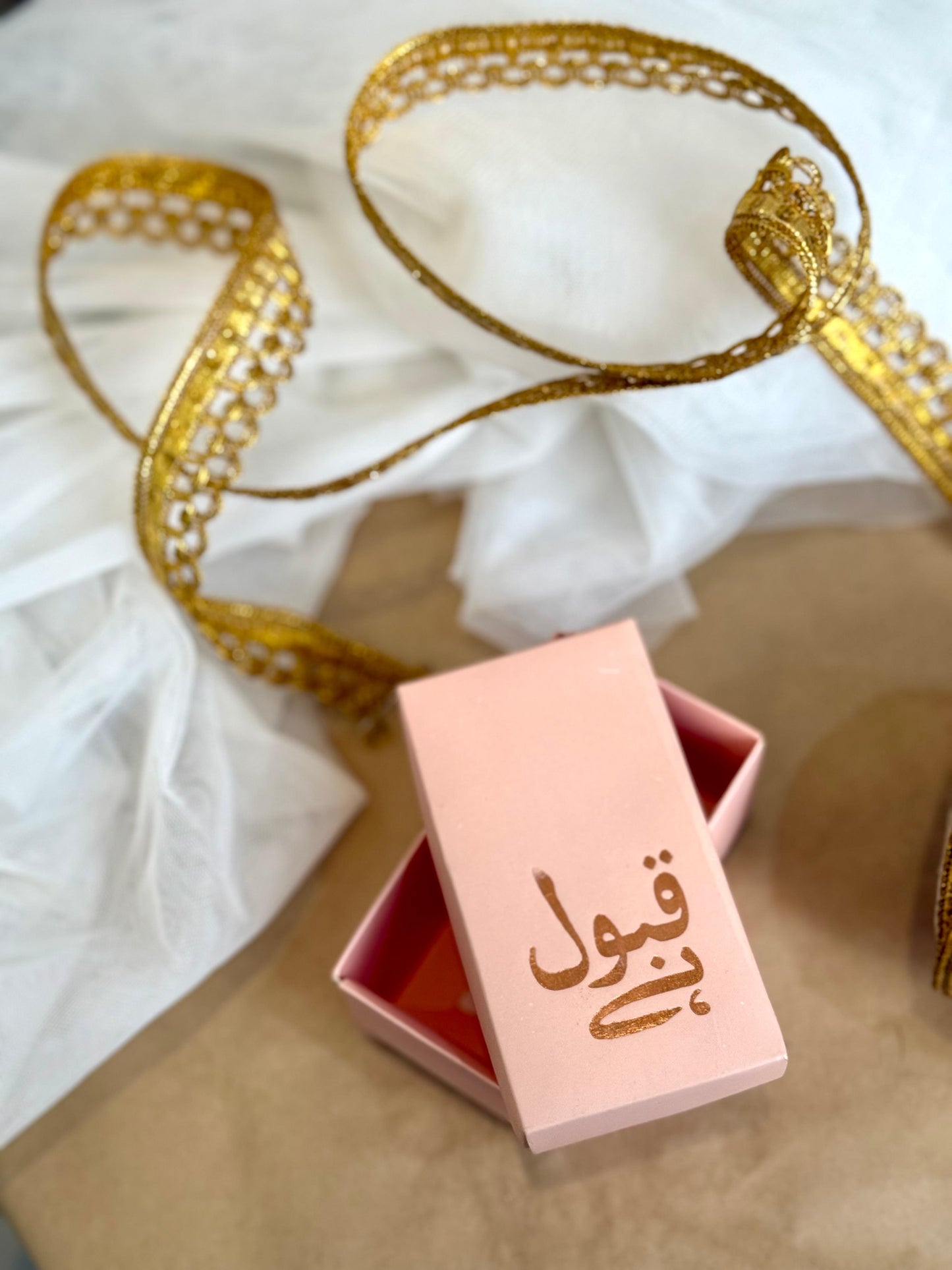 Qubool Hai" Luxe Blush Nikkah Favor Box