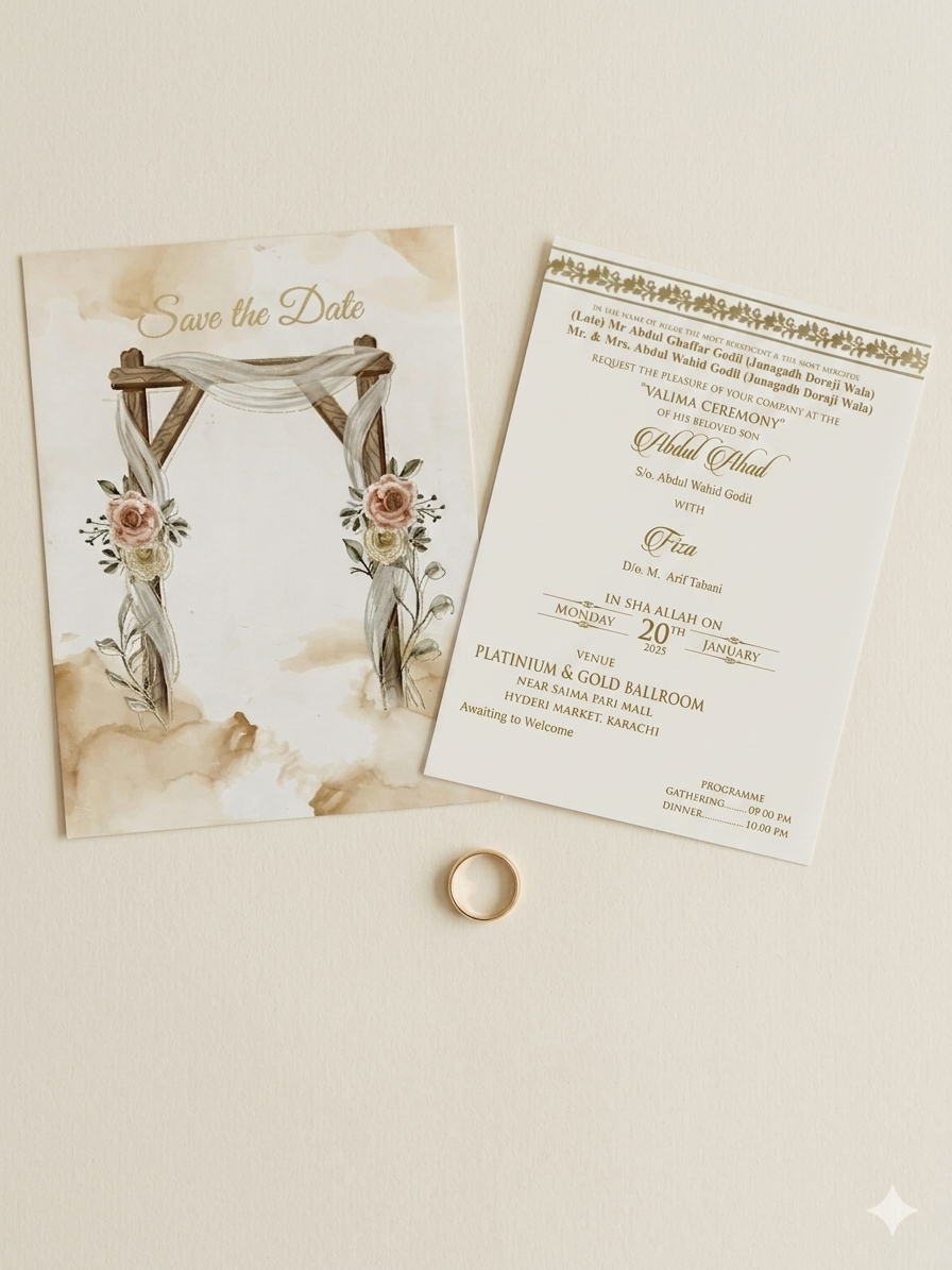 Premium Save the date wedding invite