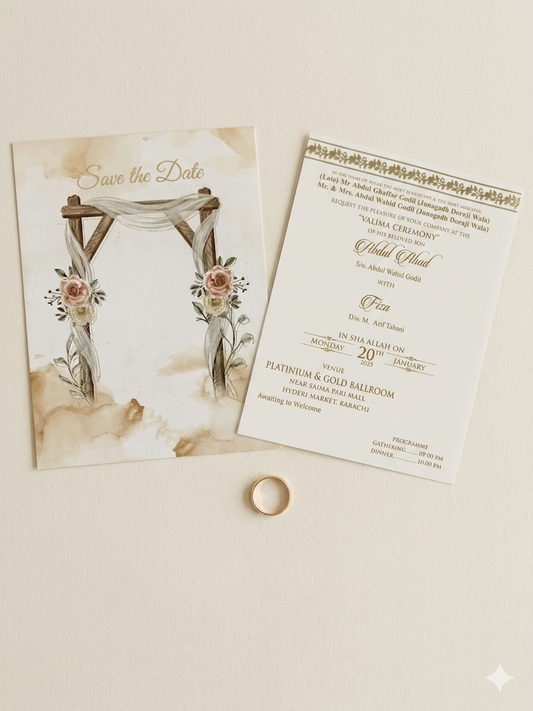 Premium Save the date wedding invite