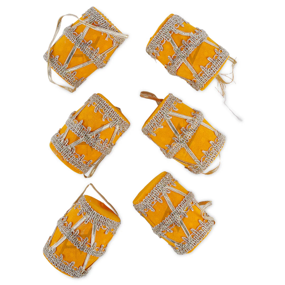 Miniature Velvet Dhol Hangings – Wedding & Mehndi Favors