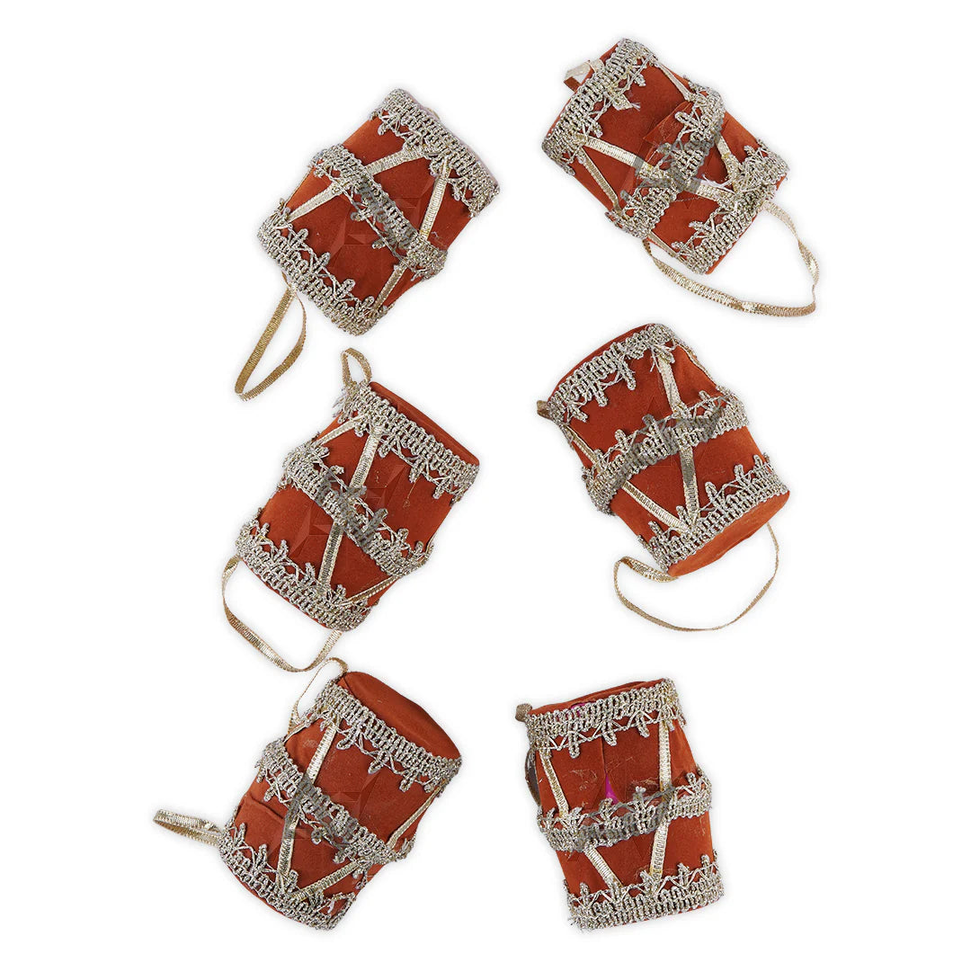Miniature Velvet Dhol Hangings – Wedding & Mehndi Favors