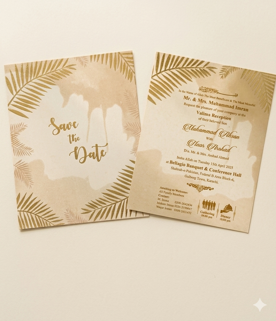 Premium wedding invite