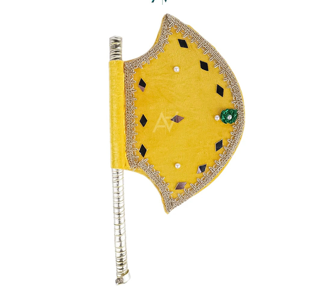 Velvet Hand Fan for Weddings & Mehndi Events