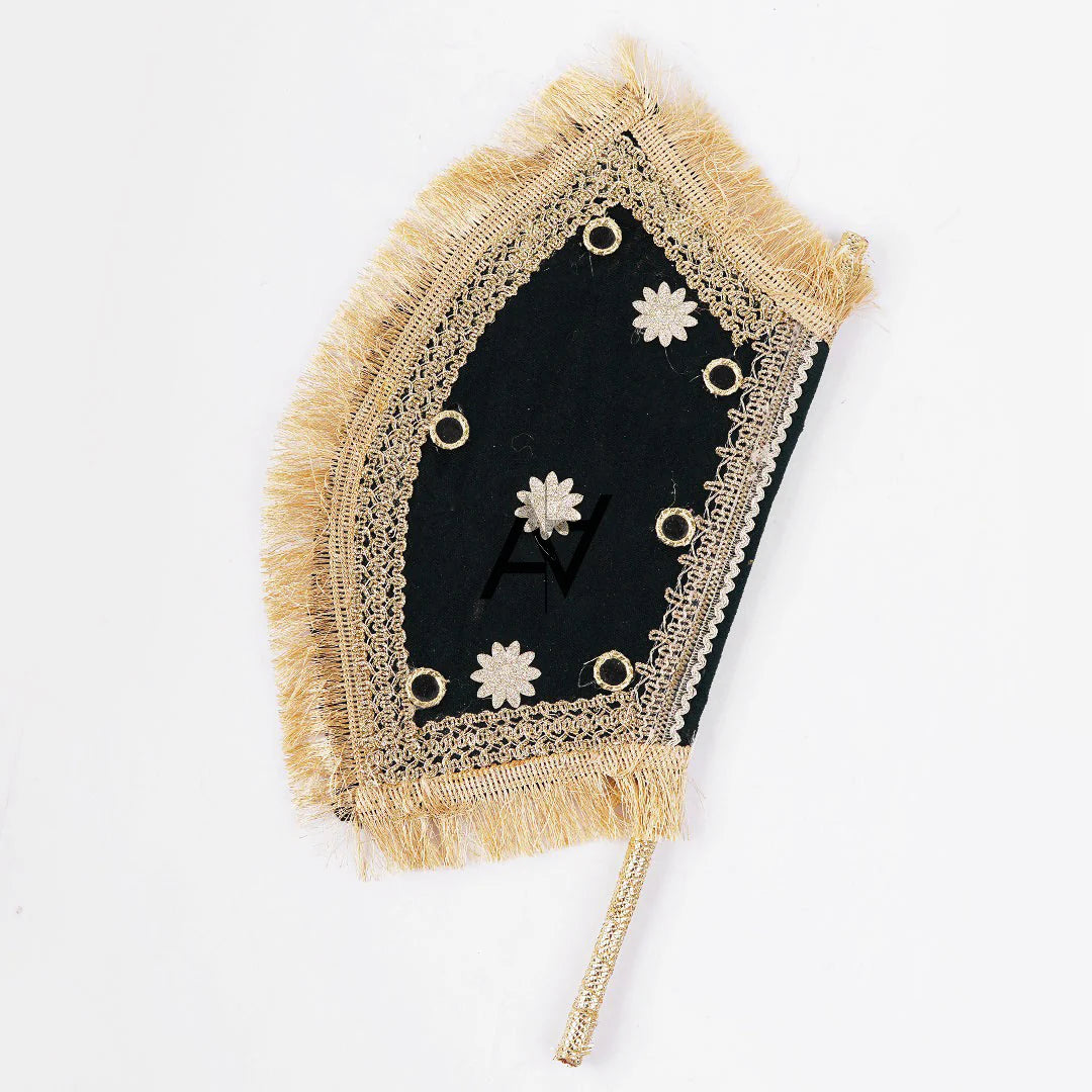 Hand Made Velvet  Fan For Mendhi, Maiyu, party Decoration
