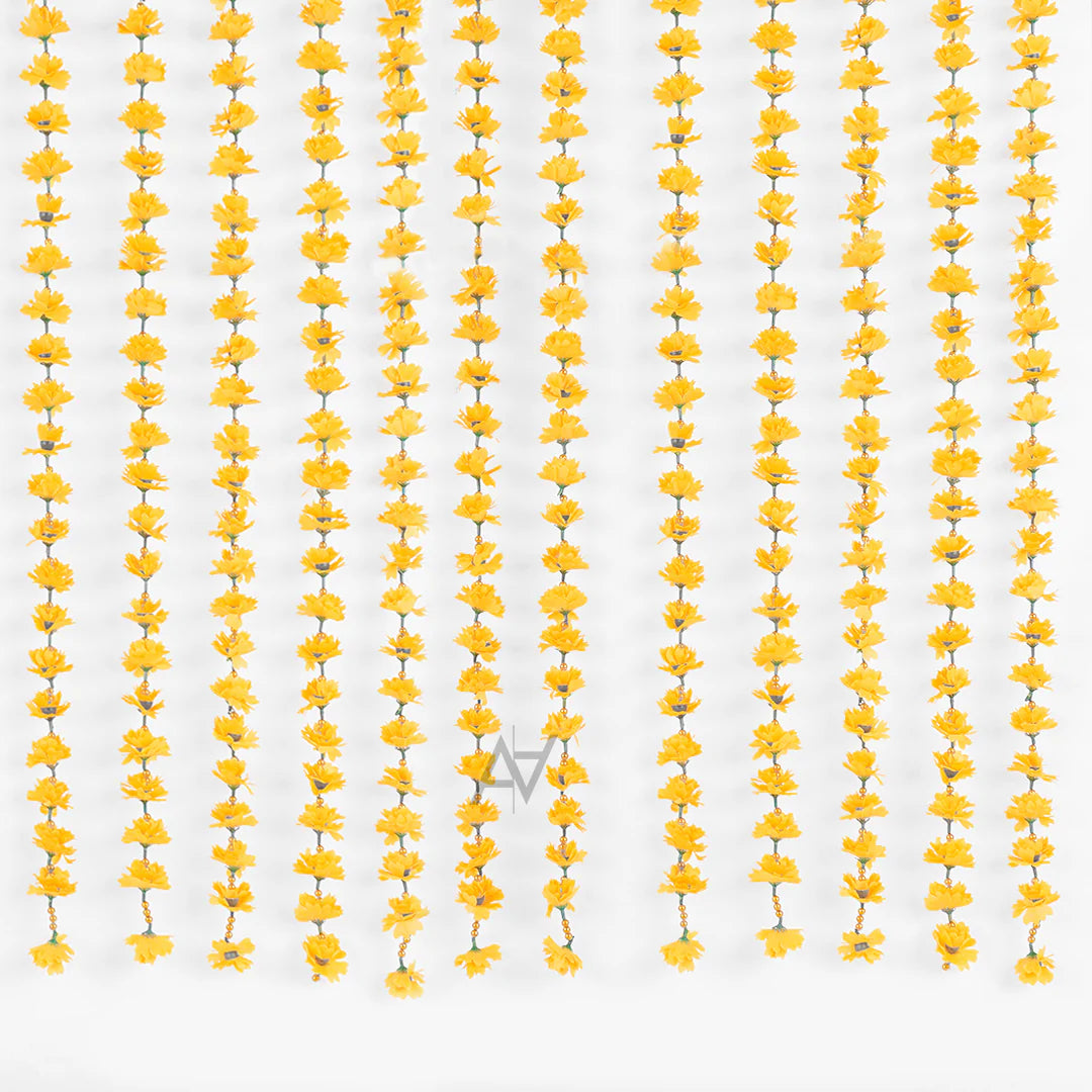 12 Pcs Marigold Garland – Artificial Floral Wedding Decoration