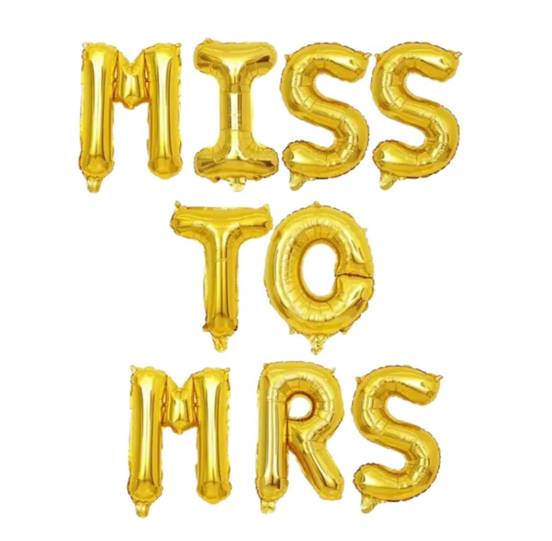 Miss To Mrs Foil Balloon | 16 Inch Each Balloon | For | Wedding , Dolki, Nikkah , Maiyu Mendhi , & Other Party Decor & Celebration |
