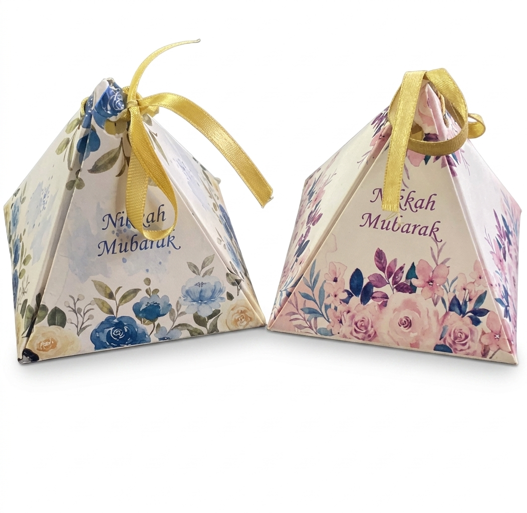 Pyramid shape favor boxes