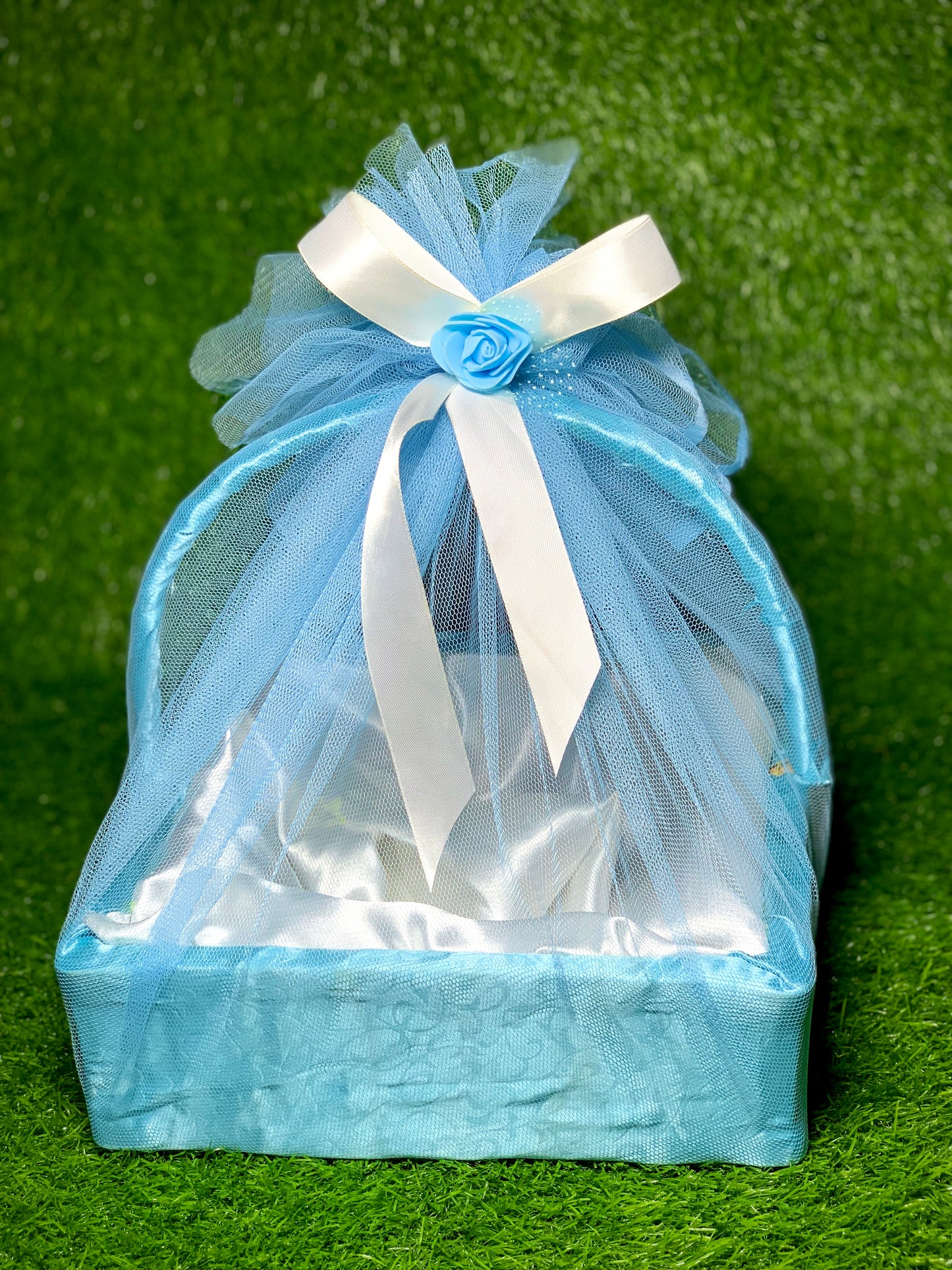 Square Gift Basket Blue