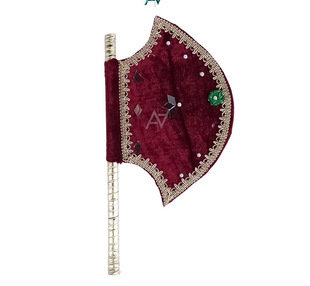 Velvet Hand Fan for Weddings & Mehndi Events