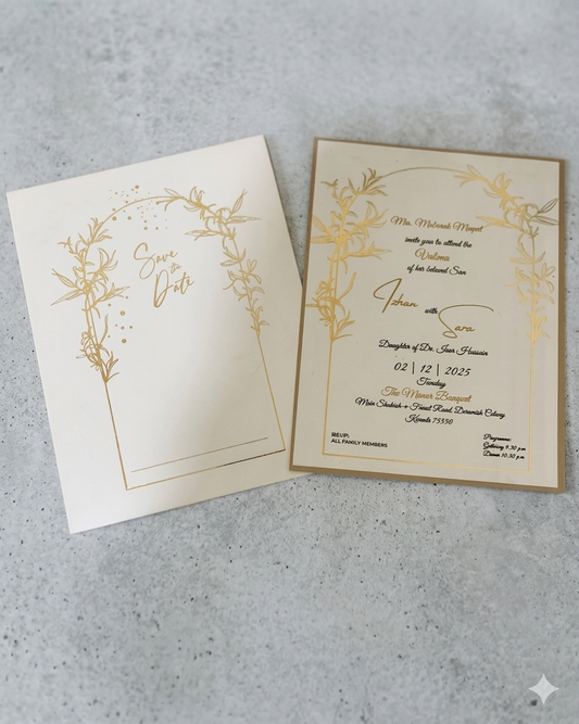 Save the date wedding invite