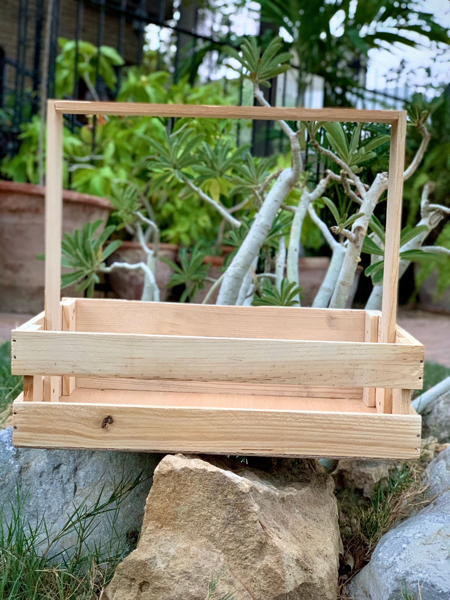 Wood Gift Crate with Handle