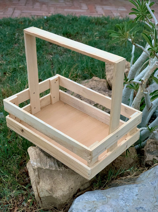 Wood Gift Crate with Handle