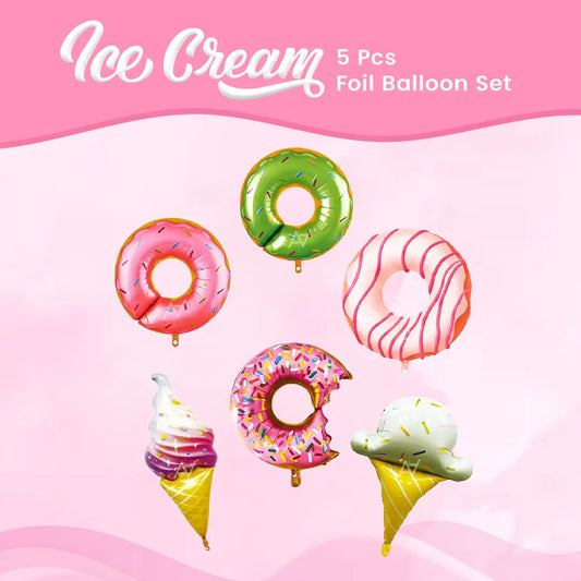 Icecream 5 pcs Foil Balloon Se
