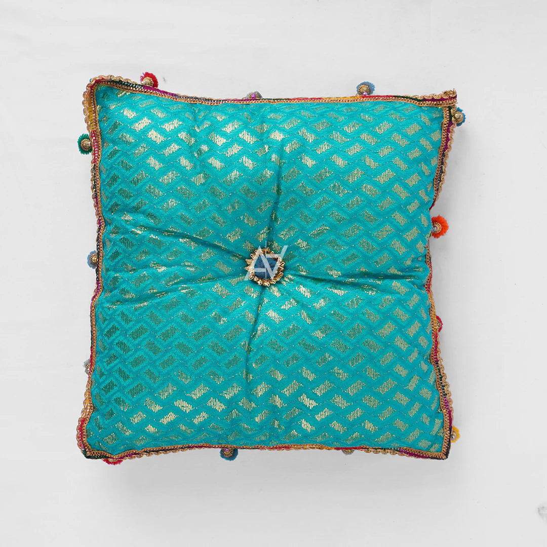 Jamawar Fabric Pillow Traditional Wedding Decor