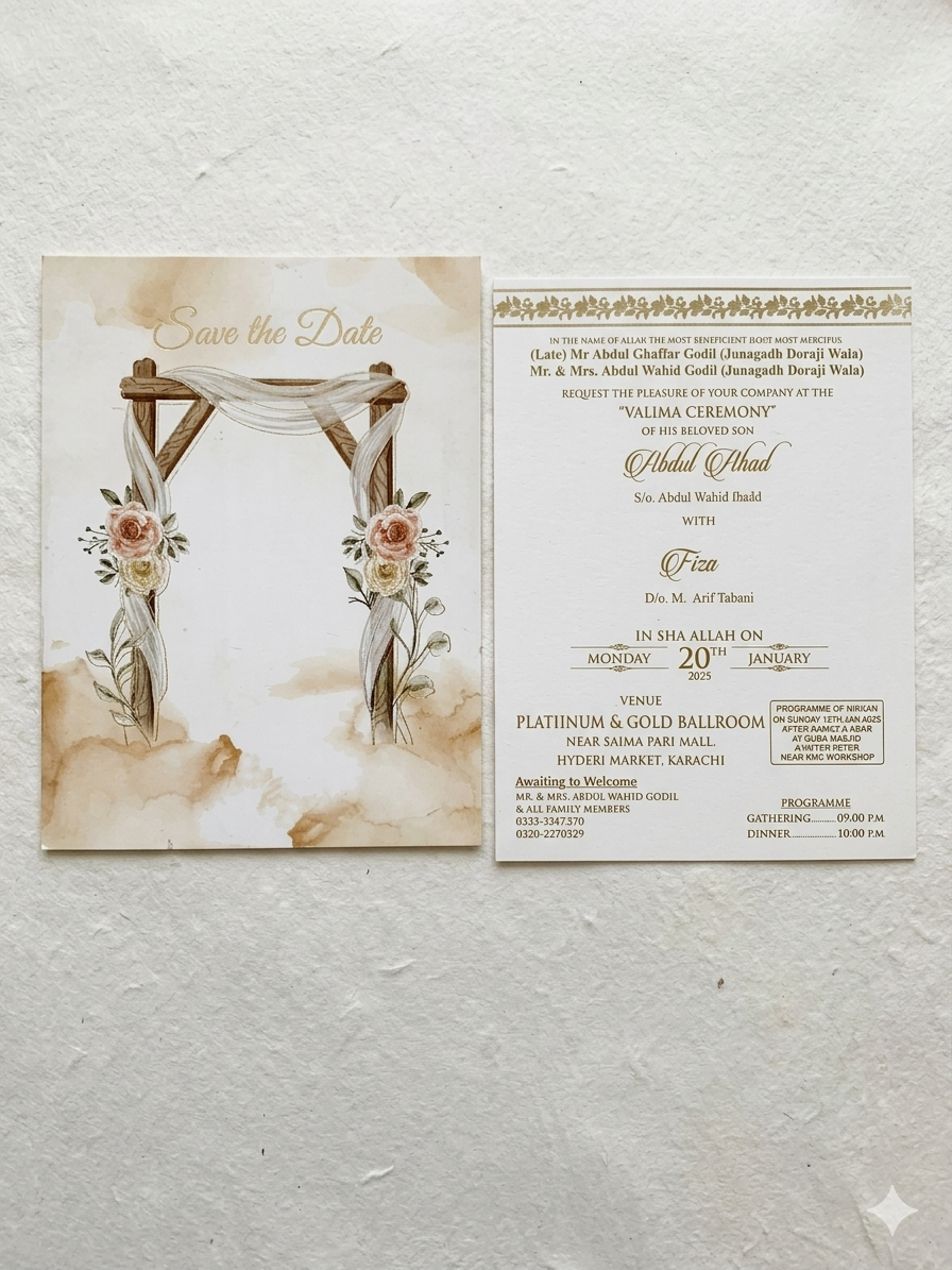 Premium Save the date wedding invite