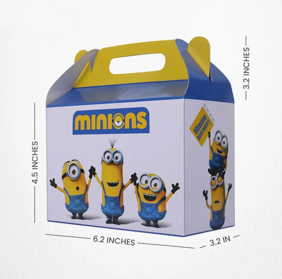 Pack of 10 Minions Theme Goodie Boxes For Party Decoration