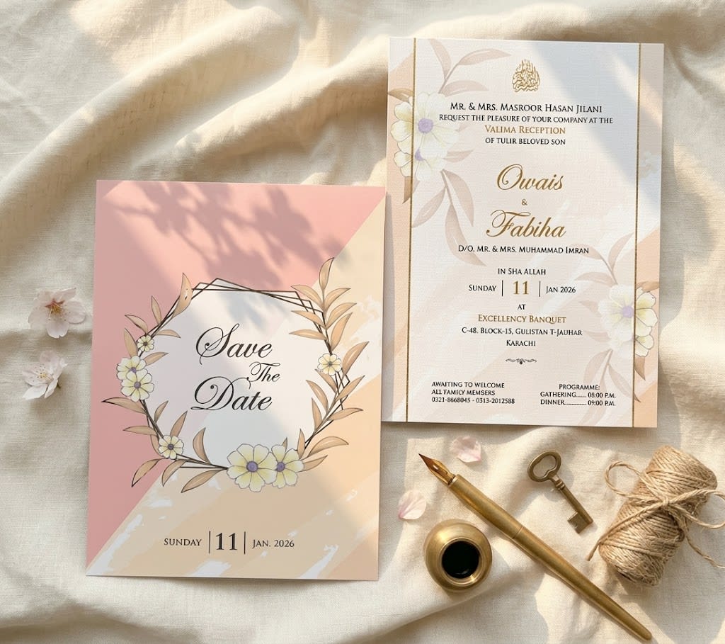 Floral Wedding invite