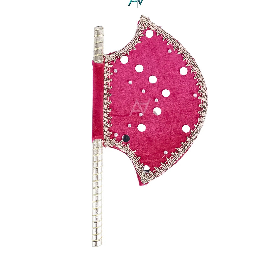 Velvet Hand Fan for Weddings & Mehndi Events