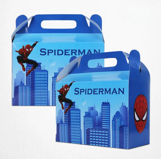 Pack of 10 Spider Man Theme Goodie Boxes For Party Decoration