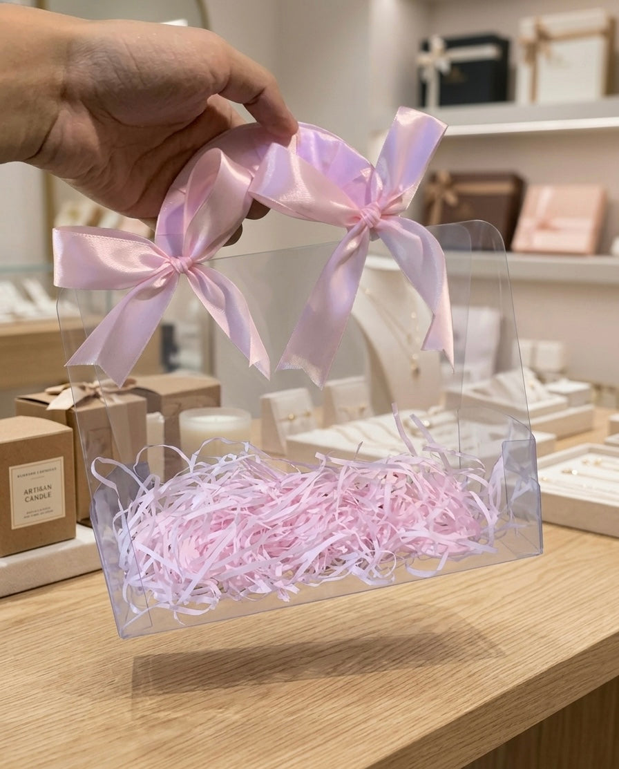 Pink pvc gift bags