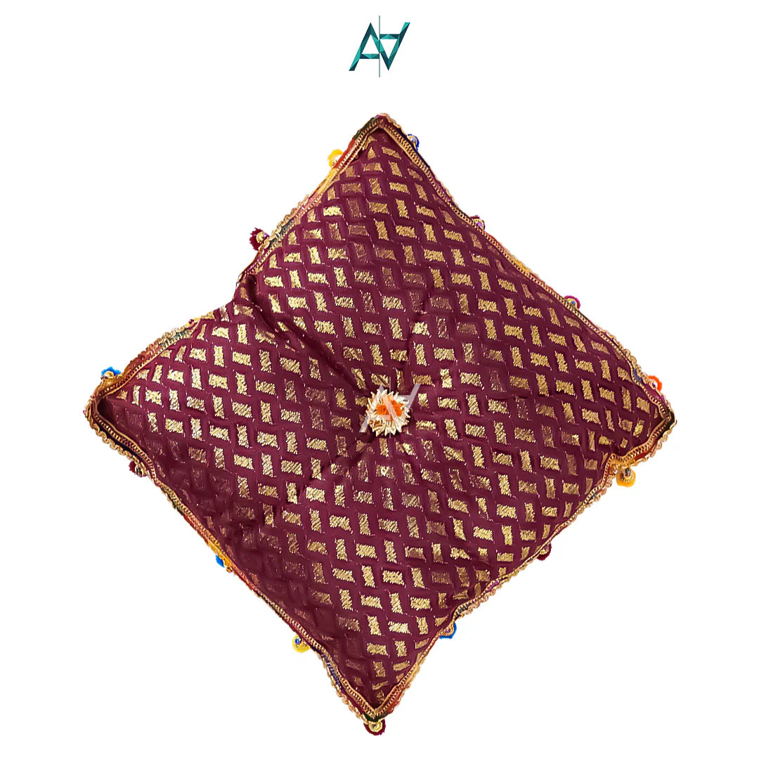 Jamawar Fabric Pillow Traditional Wedding Decor