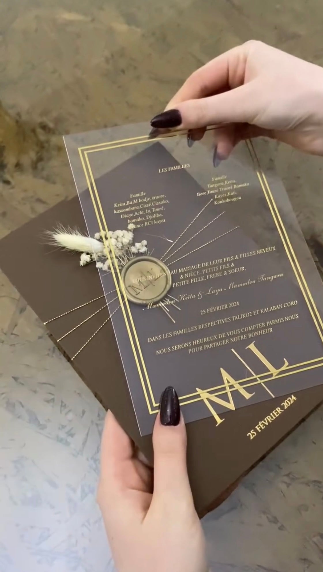 Aurelia Luxury Acrylic Wedding Invitation Suite