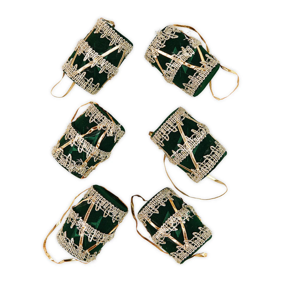 Miniature Velvet Dhol Hangings – Wedding & Mehndi Favors