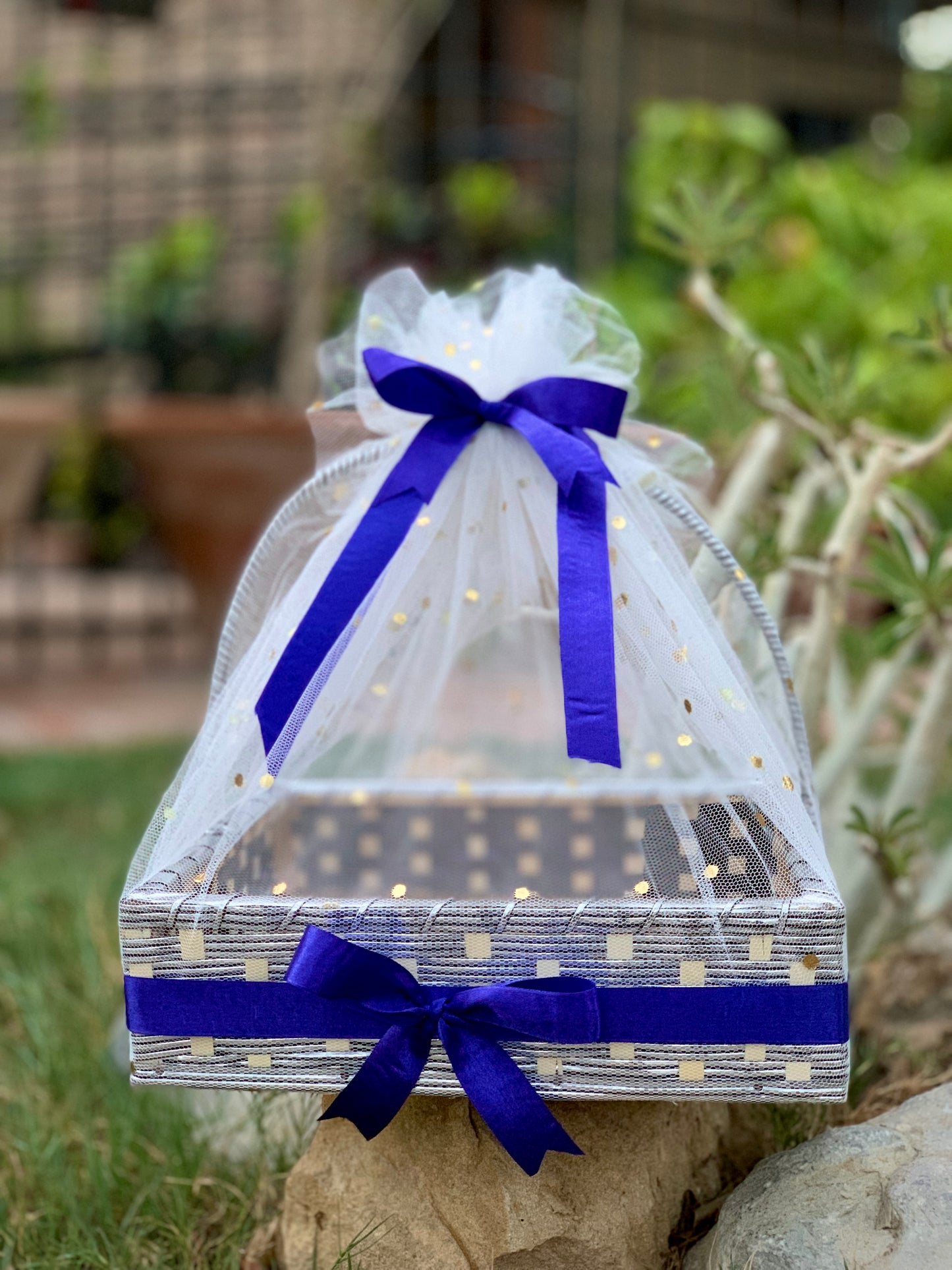 Royal Blue Gift Basket