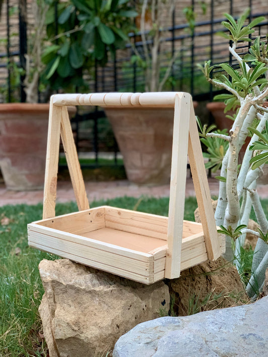Handcrafted Rectangular Wooden Gift Basket