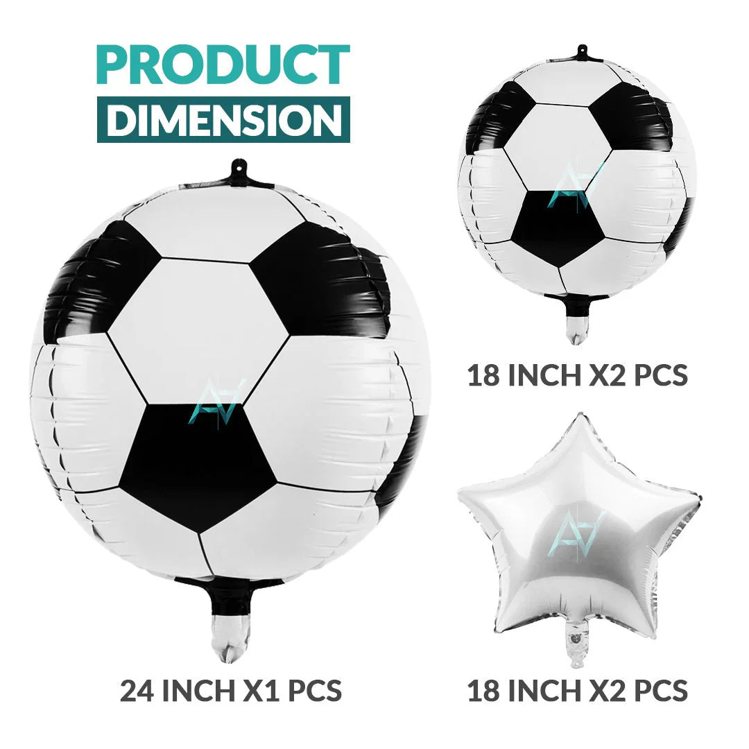 Football Foil Balloon - 5 Pcs Set