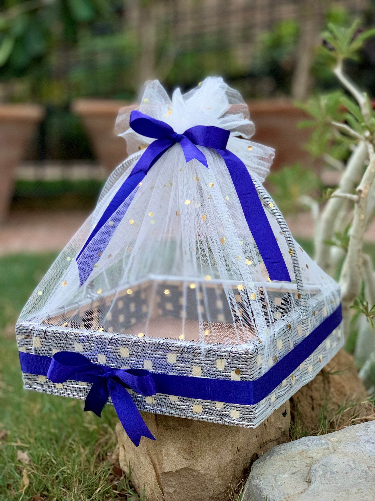 Royal Blue Gift Basket