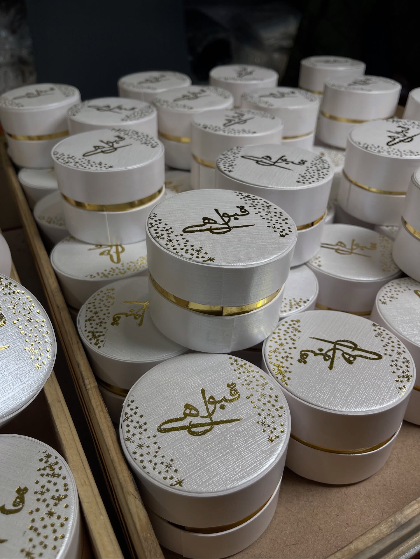 Premium White & Gold "Qubool Hai" Velvet Ring Box – Elegant Nikah & Wedding Ceremony Ring Bearer
